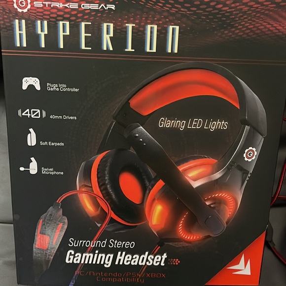 New Hyperion Gaming Headset - Red and Black - Picture 4 of 7